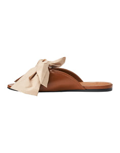 Act out tan leather sandals