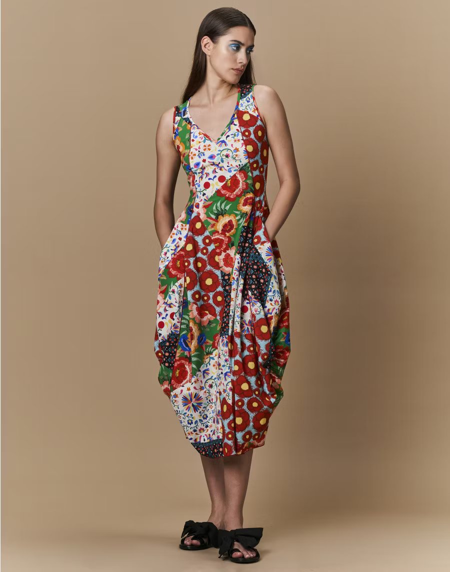 At lenght patchwork dress