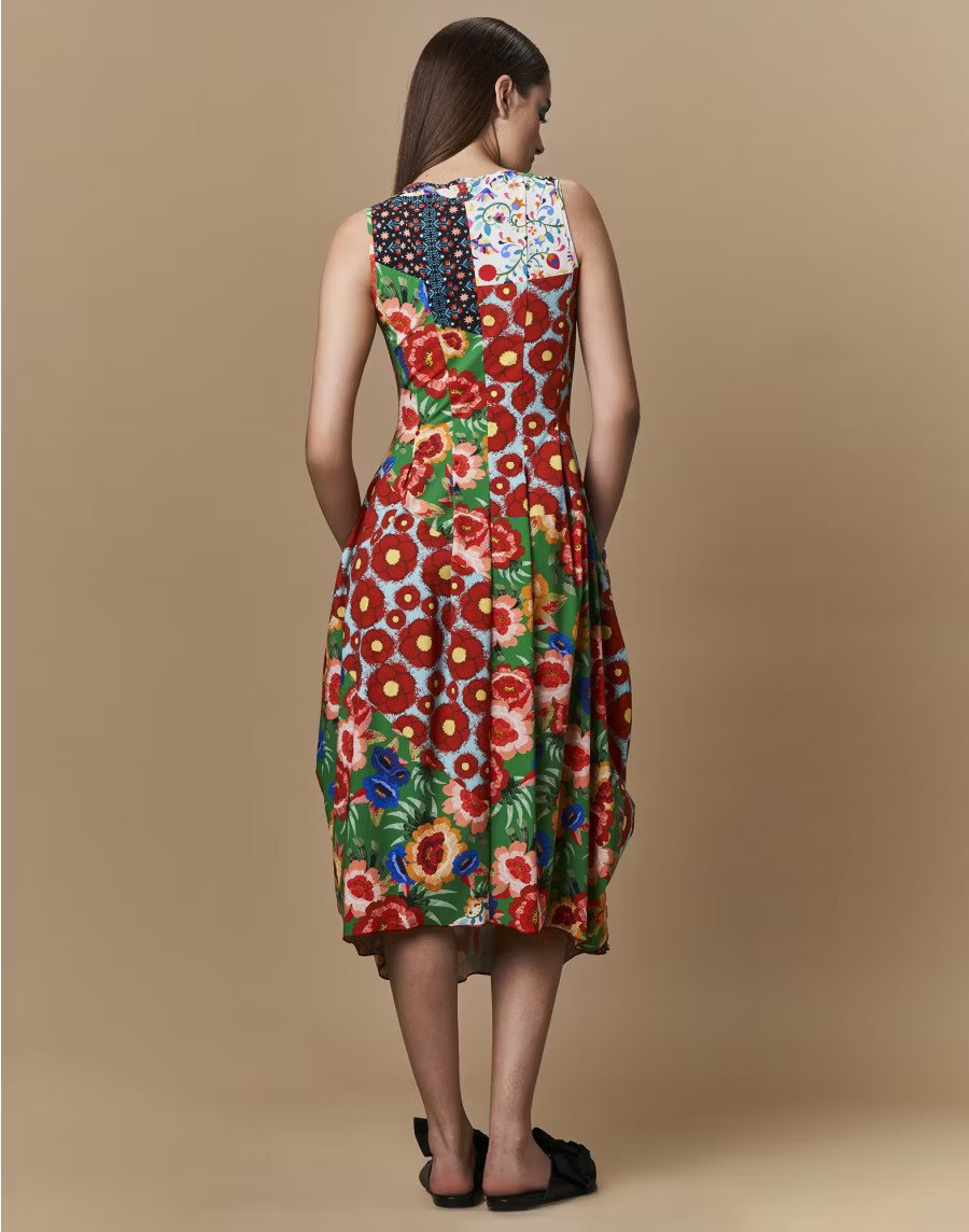 At lenght patchwork dress