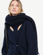 Load image into Gallery viewer, Frosty navy scarf
