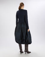 Load image into Gallery viewer, Grid navy dress
