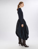 Load image into Gallery viewer, Grid navy dress
