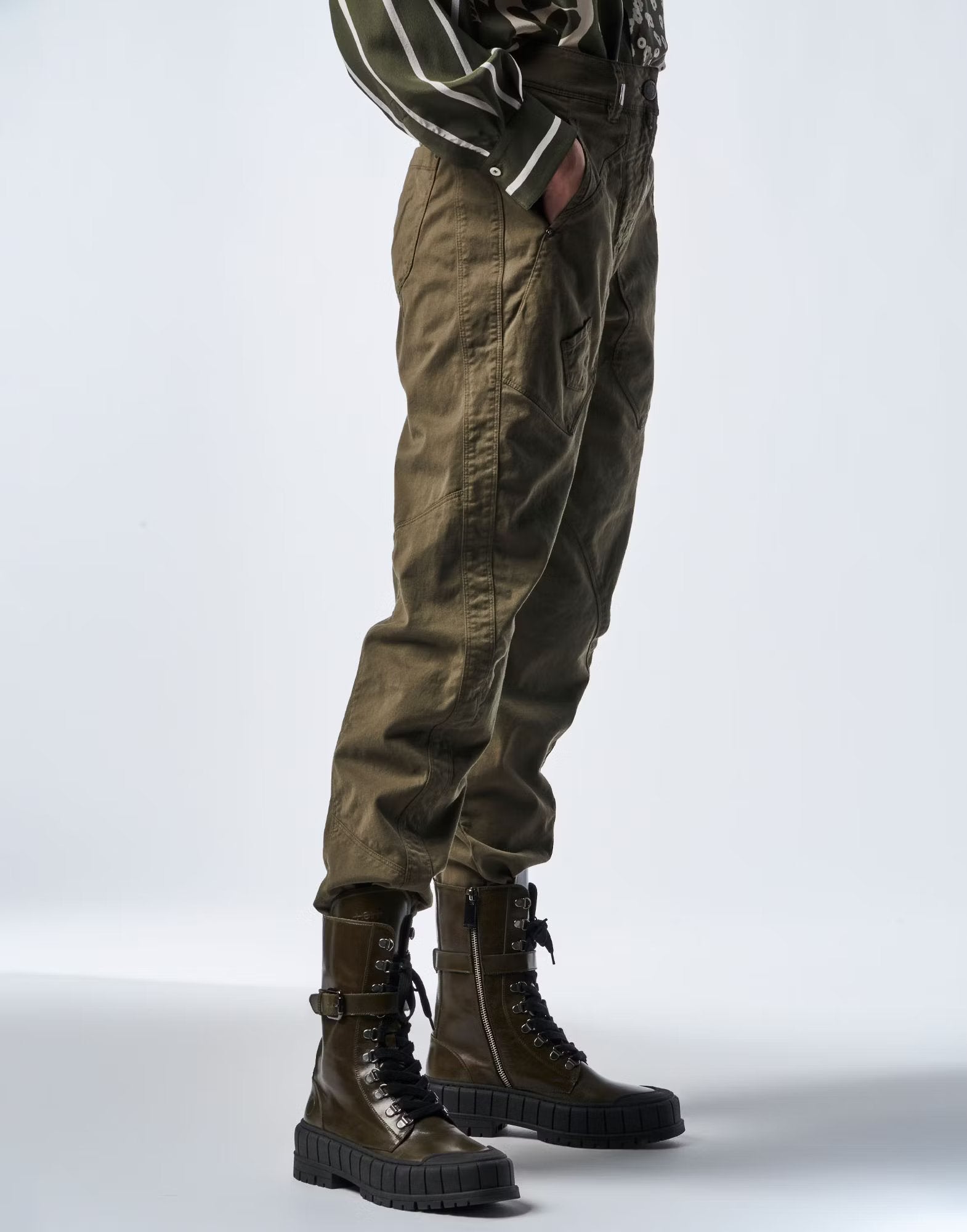 Pulsate army green trousers