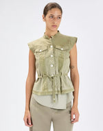 Load image into Gallery viewer, Raise up sleeveless jacket
