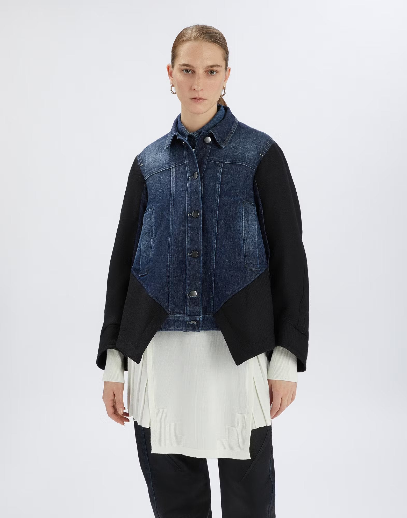 Urchin black denim and wool jacket