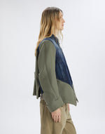 Load image into Gallery viewer, Urchin green denim wool jacket
