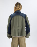 Load image into Gallery viewer, Urchin green denim wool jacket

