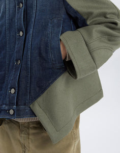 Urchin green denim wool jacket